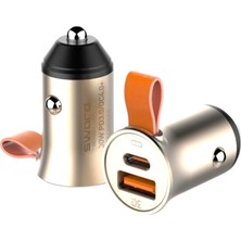 Sword Araç Şarjı SW-CQ9050 Qc 30W USB +Type C Çıkışlı Premium