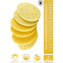 Organiflex Yüz Temizleme Süngeri 6'lı Set Yumuşak ve Nemlendirilmiş Hassas Temizlik İçin