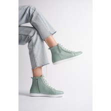 Analin Shoes Kadın Hakiki Deri Günlük Fermuarlı Spor Bot