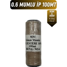 Onur Deri El Dikişi Için Mumlu Iplik 0.6mm 100MT Tüm Renkler, Hediye 1 Adet Saraç Iğnesi, Sim Mumlu Ip