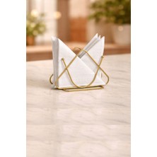Edora Home Gold Renk Dekoratif Masaüstü Şık Peçetelik, Cafe & Restoran & Otel Pratik Kullanım Amaçlı Peçete Standı