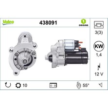 Valeo 438091 Marş Motoru 1.4kw-10 Diş Peugeot PARTNER-P206-P306-P307-P308-P406-P407-P508-PARTNER-BOXER-EXPERT C Itroen Berlıngo-C4-C5-Jumpy-Xsara-Ds4-Ds5 1.9-2.0 Hdı 1.8-2.0 16V 5802.W8-5802.W5-5802.C
