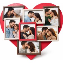 ESBODESİGN 💖 Kalpli Çoklu Fotoğraf Çerçevesi – Sevgililer Günü & Özel Gün Hediyesi
