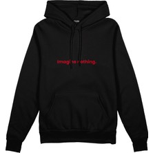 The Lucid Lab Imagine Nothing Oversize Hoodie - Siyah