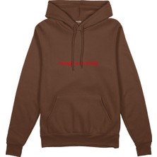 The Lucid Lab Imagine Nothing Oversize Hoodie - Kahverengi