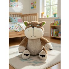 Nublado Kızgın Kötü Kedi Orijinal Model Peluş Kedi Oyun ve Uyku Arkadaşı Kahverengi