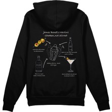 The Lucid Lab James Bond's Martini Oversize Hoodie - Siyah