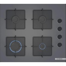 Bosch POP6C9P31O Gazlı Ocak 60 cm Sert Cam Antrasit Gri Serie 4