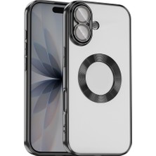 Tekno Grup iPhone 17 Kılıf Kamera Korumalı Logo Gösteren Zore Omega Kapak - Siyah