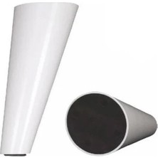 Ayak Açılı Konik, Beyaz, 12 Cm, Pvc