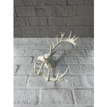 Najmaddin.com Dekoratif Geyik Başı Heykel 25 cm Modern Minimal Tasarım
