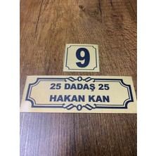 Outdoor One Kapı İsimliği Klasik Ev Dış Kapı İsimliği Çelik Kapı İsimliği Gold0026