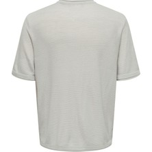 Only & Sons Onskalmar Rlx 12 Ss Crew Knıt  Gri Kazak - 22033561