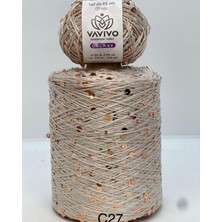 Vavio Fantazi Iri Pullu El Örgü Ipi 50GR - Vizon