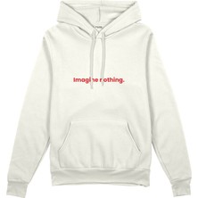 The Lucid Lab Imagine Nothing Oversize Hoodie - Beyaz