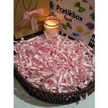 Pratikbox Mini Fiyonk / Saten 0,6cm'lik /6mm / Hediyelik / Süsleme / Pembe Renk / 100 Adet /