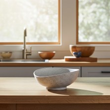 Külsan 36026.GG - Galaxy Gri Granit Efektli Kase 26X22 Cm, Thermoset Melamin