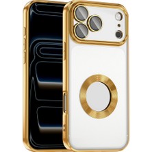 Tekno Grup iPhone 17 Pro Max Kılıf Kamera Korumalı Logo Gösteren Zore Omega Kapak - Gold