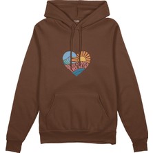 The Lucid Lab Here Comes The Sun Oversize Hoodie - Kahverengi