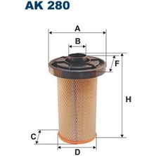 Filtron Fıltron AK280 Hava Filtresi Peugeot J5-Serie 2.5 D 73HP 09/81-03/94 95643756