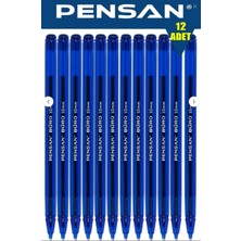 Derkadesign Tükenmez Kalem 1.0 mm Mavi – 12’li Adet - (Büro Serisi)