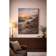 Artease Günbatımında Dalgaların Dansı Kanvas Tablo