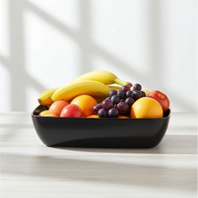 Külsan 42012.BL - Corona Siyah Dikdörtgen Kase 26,5X32,5 Cm, Thermoset Melamin