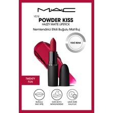 M.A.C Powder Kiss Hazy Matte Lipstick Nemlendirici Etkili Buğulu Mat Ruj - Twenty-Fun