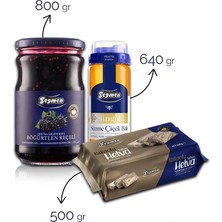 Seğmen Süzme Bingöl Çiçek Balı, Böğürtlen Reçeli ve Kakaolu Tahin Helvası (3'lü)