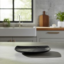 Külsan M7127.BL - Carre Matt 6'lı Siyah Kare Servis Tabak Seti 27X32,5 Cm, Thermoset Melamin