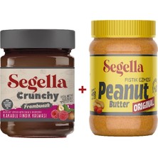 Segella Frambuaz Meyve Parçacıklı Kakaolu Fındık Kreması ve %100 Fıstık Ezmesi Original 350gr (2 Adet)