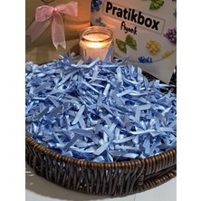 Pratikbox Mini Fiyonk / Saten 0,6cm'lik /6mm / Hediyelik / Süsleme / Mavi Renk / 100 Adet /