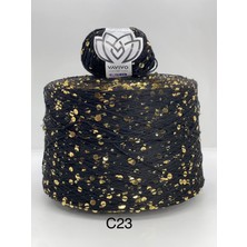 Vavio Fantazi Iri Pullu El Örgü Ipi 50GR - Siyah/g