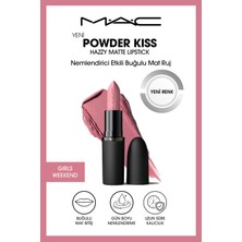 M.A.C Powder Kiss Hazy Matte Lipstick Nemlendirici Etkili Buğulu Mat Ruj - Girls Weekend