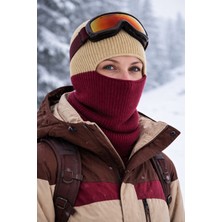 Külah Color Block Renkli Balaclava Kar Maskesi Triko Bere Boyunluk 1 Adet