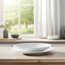 Külsan D3130.PW - Diamond Beyaz 3'lü Yuvarlak Servis Tabak Seti 30 cm, Thermoset Melamin 