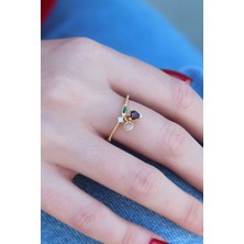 Eco Lounge Gold Renk Kiraz Model Zirkon Taşlı Kadın Yüzük