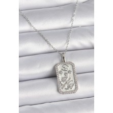 Eco Lounge 316L Çelik Gümüş Renk Zincir Yengeç Burcu Zirkon Taşlı Kadın Kolye