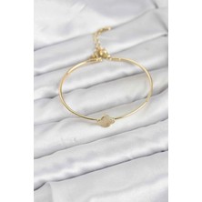 Eco Lounge Yonca Model Gold Renk Kadın Bileklik