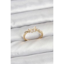 Eco Lounge Kelebek Model Gold Renk Pirinç Kadın Yüzük