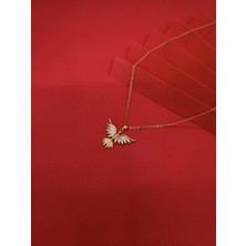 Zirkon Taşlı Kanat Kolye