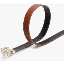 Tommy Hilfiger Th Logo 3.0 Çift Taraflı Kadın Siyah Kemer AW0AW182560GJ