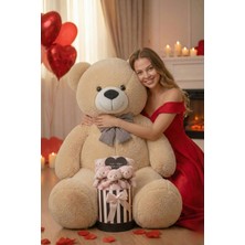 Sole Sevgililer Günü’ne Özel: 90 cm Peluş Ayı & Aynalı Mesajlı Pembe Silindir Ayıcık Buketi
