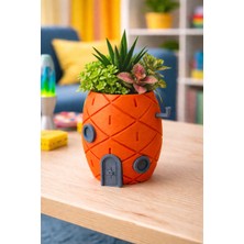 🍍 Ananas Tasarımlı Dekoratif Saksı & Kalemlik (3d)