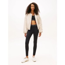 Tommy Hilfiger Tjw Logolu Şerit Detaylı Kadın Siyah Tayt DW0DW22554BDS