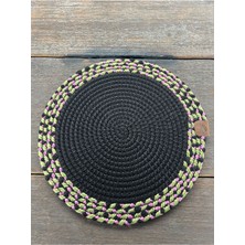 Home İnn Tekstil Home İnn Modern Supla 33 cm Renkli Örgü Amerikan Servis Tekli Modern Sofra Dekoru