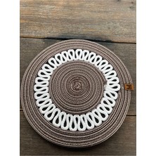 Home İnn Tekstil Home İnn Bohem Tarz Modern Supla 33 cm Dekoratif Papatya Model Amerikan Servis