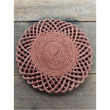 Home İnn Vento Serisi - Sarmal Örgü Jüt Supla - Modern Rustik Masa Dekorasyonu