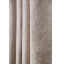 Naturel Keten Fon Perde Pilesiz Düz Dikim Kırışmaz Yıkanabilir %100 Hakiki Keten Fon Perde