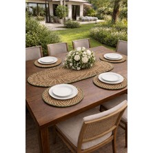 Home İnn 4 Kişilik Çeyiz, Sofra Seti -Leke Tutmaz- 4 Adet Amerikan Servis, 1 Adet Runner